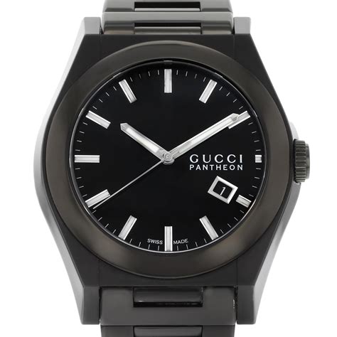 gucci pantheon black|gucci pantcaon watch price.